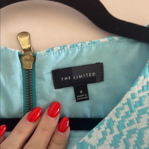 The Limited 8 Blue Patterned Sleeveless Dress - Picture 6 of 7